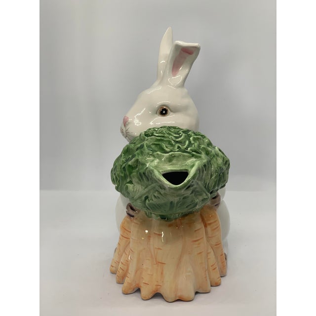 Vintage Hand Painted Fitz Floyd Bunny Hare Pitcher Chairish