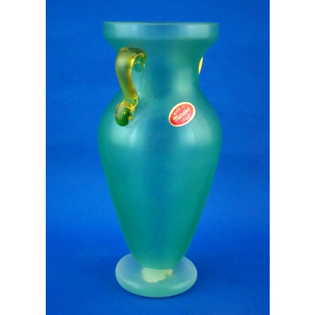 Glass Murano Blown Glass Amphora Vase by Barbini, 1950s For Sale - Image 7 of 18