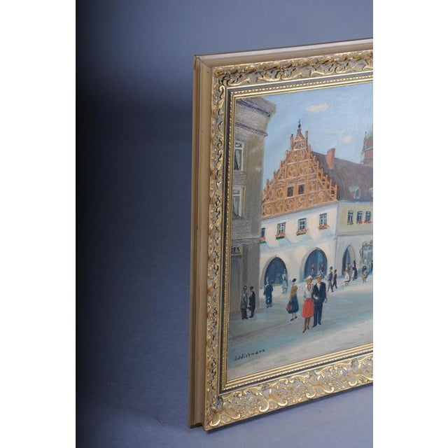 I. Wiehmann, Elector's Palace & St. Catherine's Church in Brandenburg, Oil Painting For Sale - Image 3 of 18