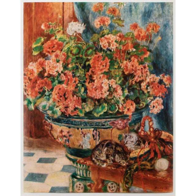 1950s After Renoir "Flowers and Cats", First Edition Swiss Full-Color Print For Sale - Image 9 of 10