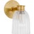 Visual Comfort AERIN for Visual Comfort Signature Asalea Single Sconce in Hand-Rubbed Antique Brass with Clear Glass For Sale - Image 4 of 10