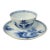 Circa 1750 Chinese Nanking Cargo Blue & White Porcelain Tea Cup & Saucer – Christie's 1986 – Collector's Find For Sale