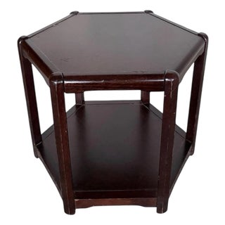 Mid-Century Modern Danish Side Table in Dark Wood For Sale