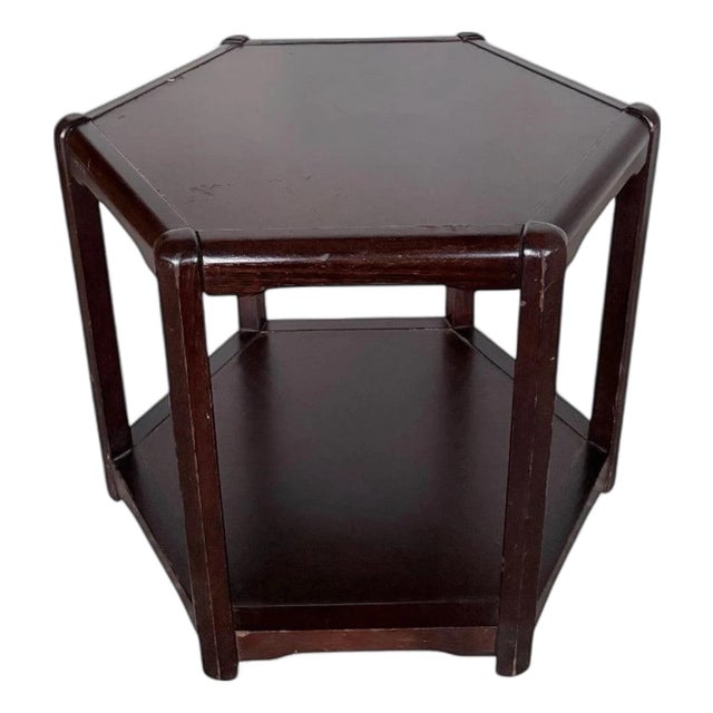 Mid-Century Modern Danish Side Table in Dark Wood For Sale
