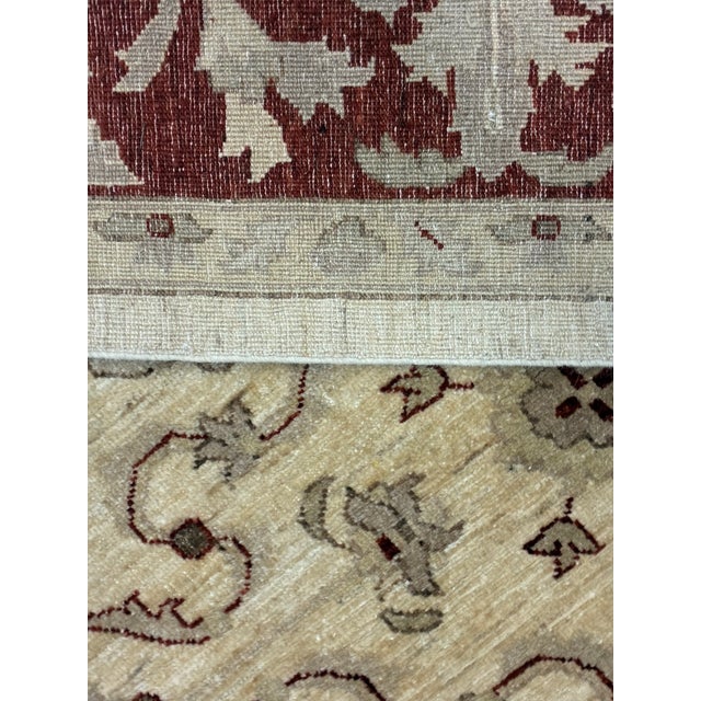 Hand-Knotted Ivory and Rust Oushak-Style Area Rug For Sale - Image 11 of 11