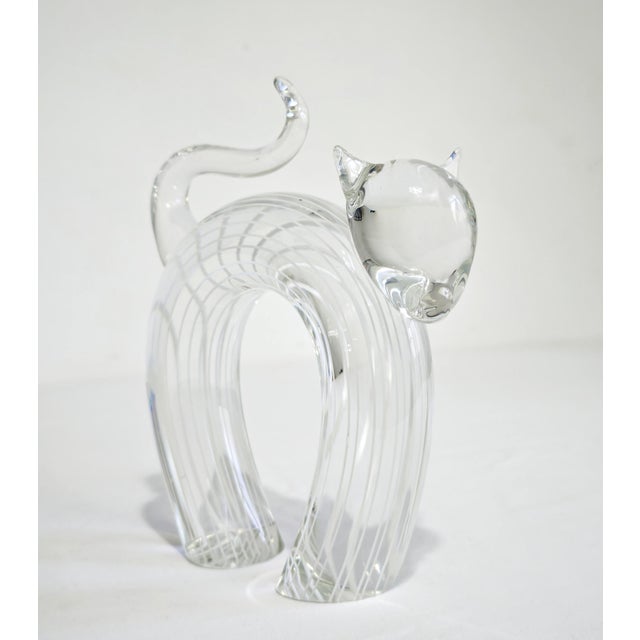Mid-Century Modern Murano Glass Cat Sculpture by Licio Zanetti, Italy, 1970s For Sale - Image 13 of 18