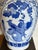 Late 20th Century Large 19" Chinese Blue & White Porcelain Peacock Vase & Carved Wood Stand For Sale In San Francisco - Image 6 of 9