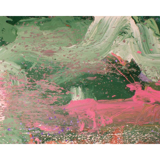 Signed 1980s Abstract Acrylic Landscape by Harry Hilson For Sale - Image 4 of 7