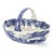 Ceramic Spode Blue Italian Handled Basket 6" For Sale - Image 7 of 7