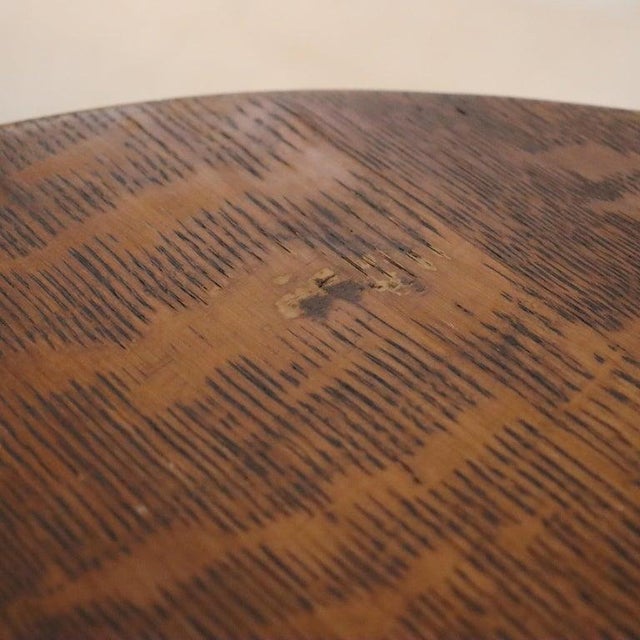 Antique Rj Horner Oak & Ormolu Oval Occasional Table With Spindle Rail C1900 For Sale - Image 9 of 10