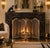 1920s Vintage Four Panel Fireplace Screen Gold Black Mesh Folding Grate For Sale - Image 5 of 5