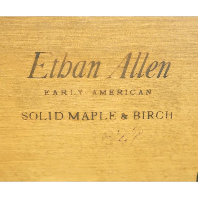 Ethan Allen Heirloom Nutmeg Maple Colonial Early American Full Size Spindle Bed 10-5611 For Sale - Image 9 of 11