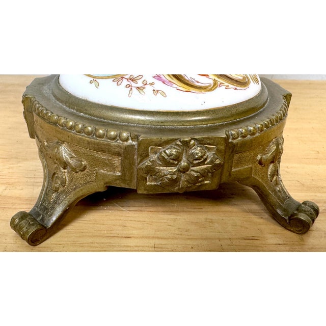 19th C. Sevres Louis XVI Style Ormolu Mounted Blanc Background Vase France, Circa 1890, Sevres Style A beautiful 19th-...