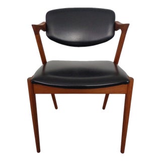Model 42 Dining Chair in Teak by Kai Kristiansen for Schou Andersen, Denmark, 1960s For Sale