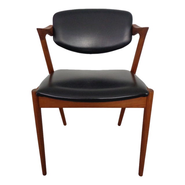 Model 42 Dining Chair in Teak by Kai Kristiansen for Schou Andersen, Denmark, 1960s For Sale