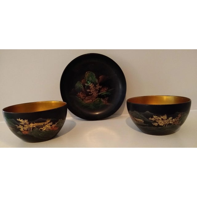 Vintage Far East Lacquer Set For Sale In Houston - Image 6 of 13