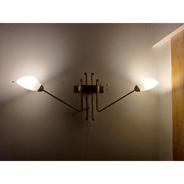 Copper Large Vintage Wall Lamp, 1960s For Sale - Image 8 of 9