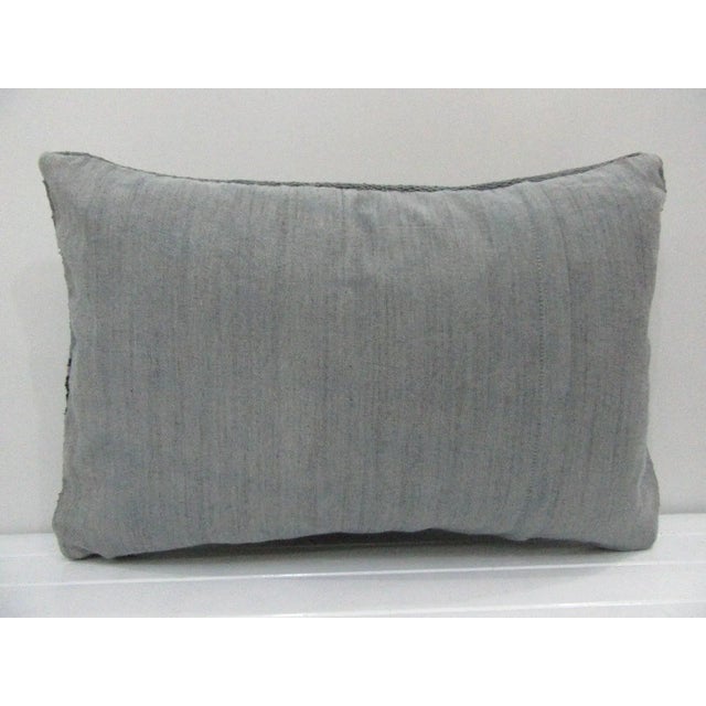 Contemporary Handmade Gray Kilim Pillow Cover For Sale - Image 3 of 4