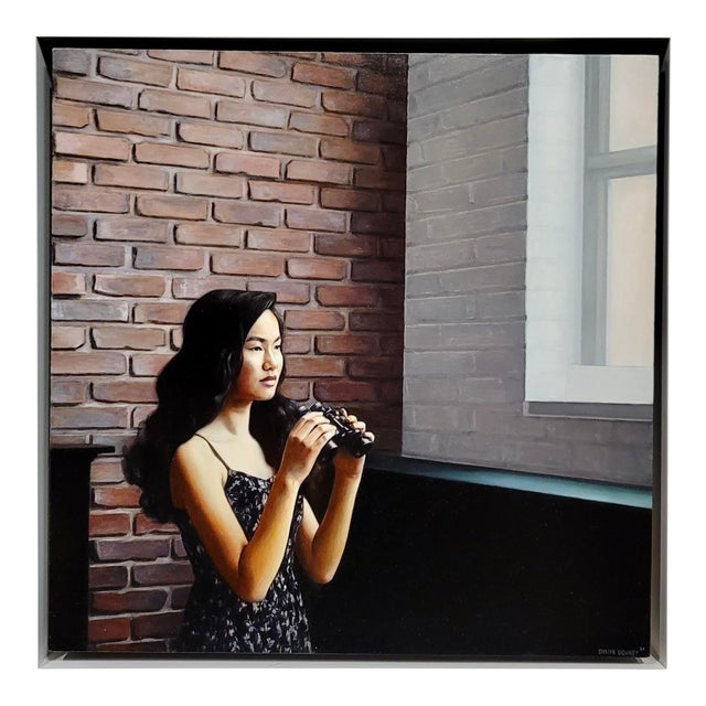 Shaun Downey - The Girl With the Spy Glasses - Oil Painting For Sale