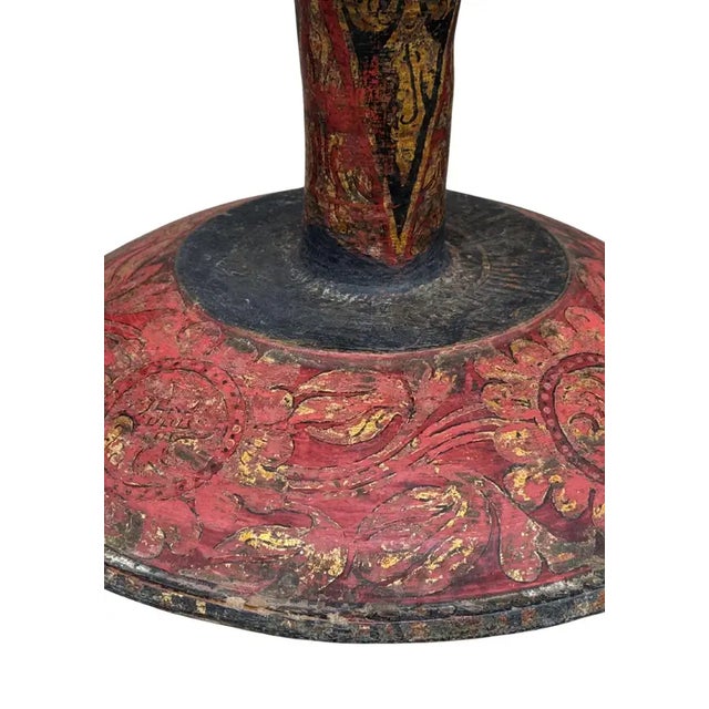 Wood Balinese Offering Tray / Bowl 'Dulang' With Floral Motif C. 1910 For Sale - Image 7 of 7