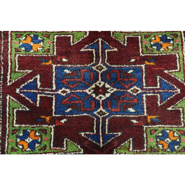 Vintage Oriental Bergama Small Carpet Rug For Sale - Image 12 of 13