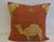 Lee Jofa Camel Print Pillow Linen Pillow Neutral Chenille back 22" x 22" down insert