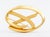 Paloma Picasso for Tiffany and Company 18K Yellow Gold Brooch, oval shaped frame surrounding the Picasso designed "X"...
