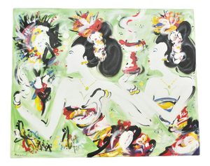 Japanese Geishas, 2010, Canvas Painting