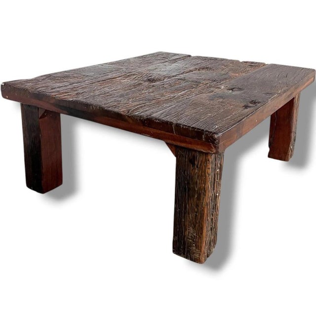 Rustic Driftwood Coffee Table For Sale - Image 6 of 10