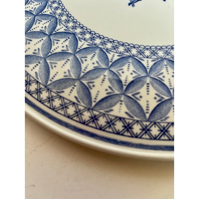 Blue Vintage 1970s Spode Geranium Blue Room Collection Cake Plate For Sale - Image 8 of 11