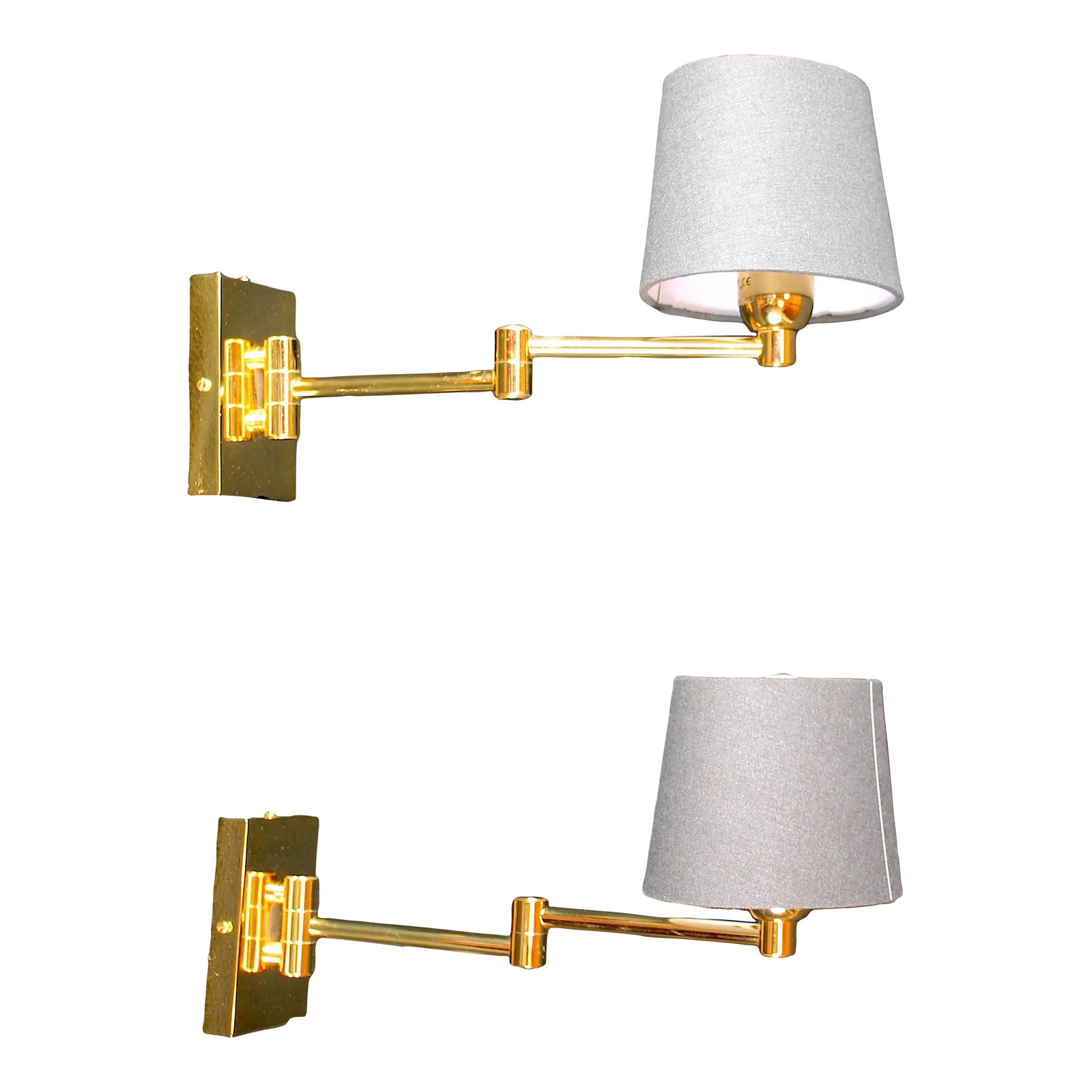 Modern French Brass Swing Arm Sconces a Pair Chairish