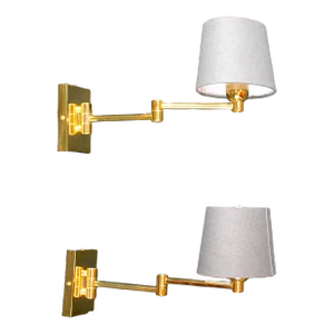 Modern French Brass Swing Arm Sconces - a Pair