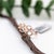 Metal Interlocking Design Natural Diamond Wedding Band: Solid 14k Gold, Size 6.75 For Sale - Image 7 of 7