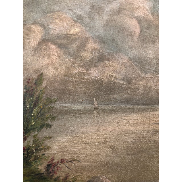 Dove Gray Late 19th Century American Landscape on Academy Board, Wadsworth Howland Label, Circa 1880–1900 For Sale - Image 8 of 12