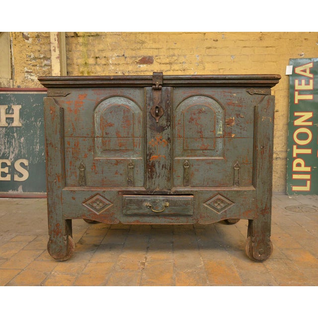 Antique Wooden Chest For Sale - Image 4 of 9