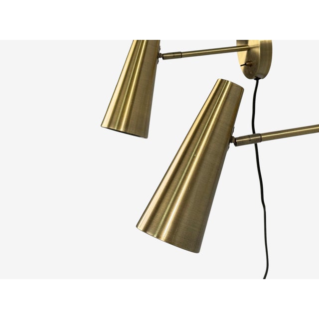Brass Mid-Century Modern Markslöjd, Swedish Modern, Wall Lights, Brass - Pair For Sale - Image 8 of 10
