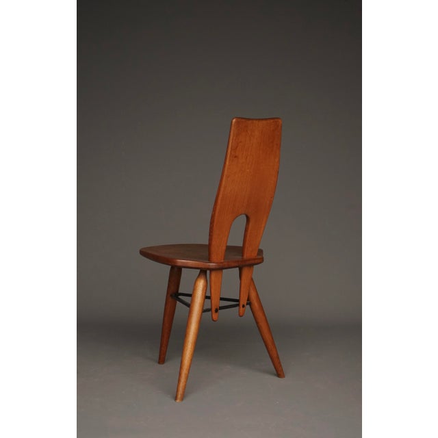 Mid-Century Italian Oak Side Chair, 1950s For Sale - Image 6 of 16