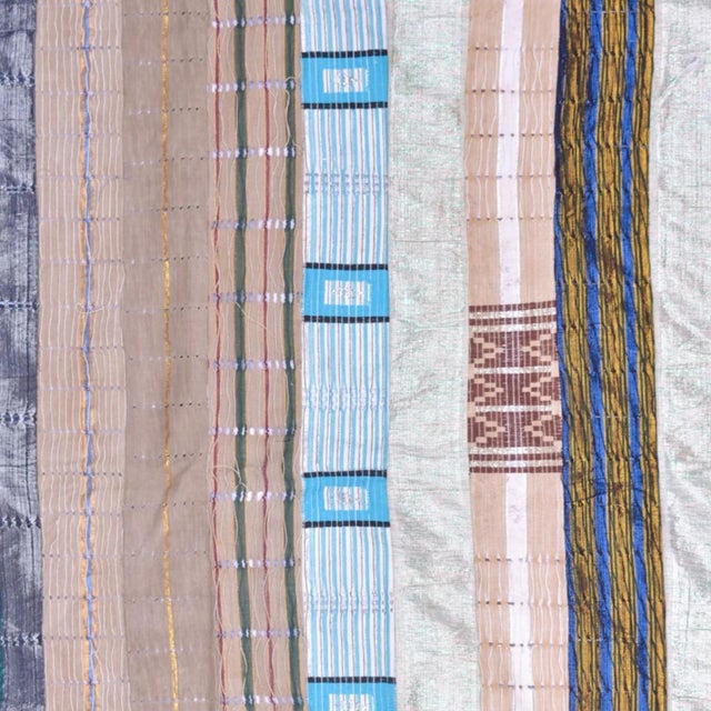 Early 20th Century Yoruba Handwoven Aso Oke Textile Nigeria 69x57 Inch Sidley Collection For Sale - Image 4 of 6
