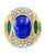 18 Carat Blue Sapphire Cabochon and Diamond 18 Karat Gold Ring For Sale - Image 4 of 18