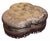Rose Tarlow Rose Tarlow Melrose House Attr. Tufted Trefoil Ottoman in Silk Damask W Bullion Fringe For Sale - Image 4 of 5
