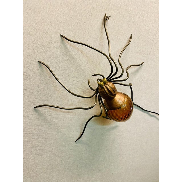 Mid-Century Modern Italian Metal and Glass Spider Wall Lamp, 1950s For Sale - Image 6 of 18