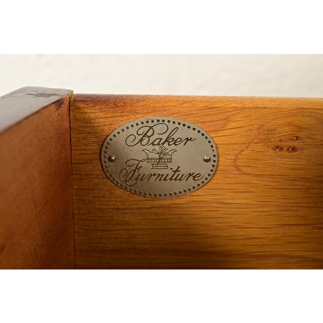 Baker Furniture Georgian Banded Mahogany Bow Front Chest of Drawers For Sale - Image 10 of 14