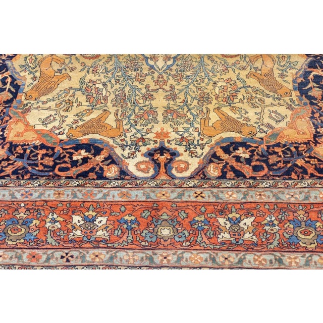 Antique Farahan Sarouk Rug 6'9'' x 10'3'' For Sale - Image 11 of 12
