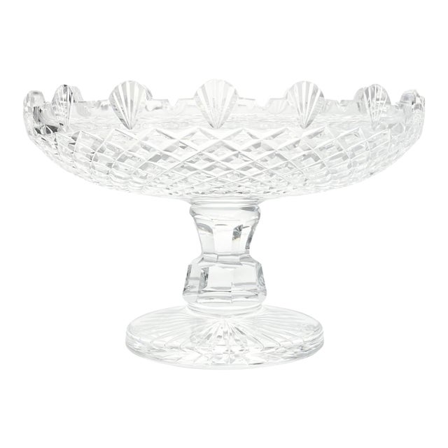 1990s Waterford “Master Cutter Collection” Large Crystal Centerpiece Pedestal Bowl For Sale