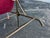 Vintage Hollywood Regency Campaign Style Wrought Iron Curved Sling Bench For Sale - Image 10 of 12