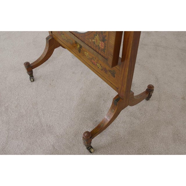 Gold Satinwood Cheval Mirror from Maple and Co., 1890 For Sale - Image 8 of 10