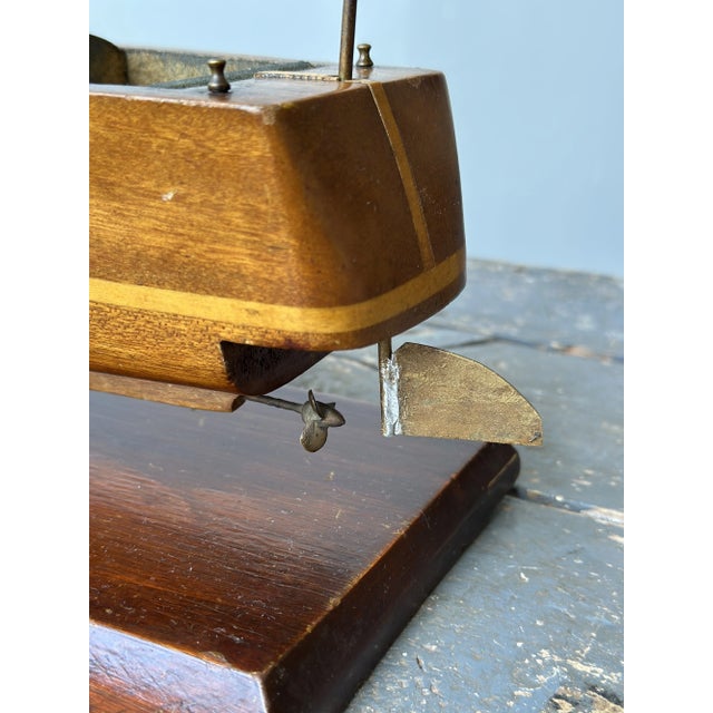 Vintage Handmade Wood Runabout Speedboat Sculpture / Storage Box, Circa 1940s For Sale - Image 18 of 18