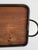 Brown Vintage Handmade Wood Serving Trays With Hand-Forged Metal Frames – Set of 2 For Sale - Image 8 of 13