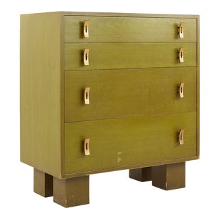 Stanley Young for Glenn of California Mid Century Green 4 Drawer Chest For Sale
