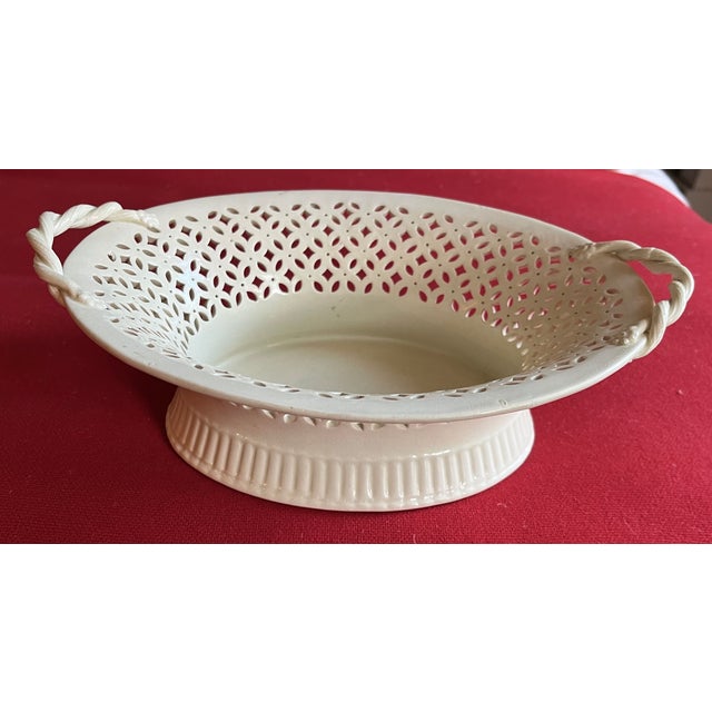 Antique 18th Century George III Creamware Chestnut Basket With Reticulated Border For Sale - Image 12 of 12